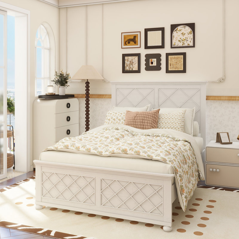 White coastal bed frame discount